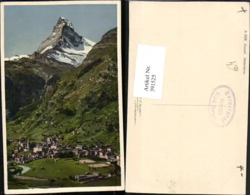 391525,Zermatt Totale m. Matterhorn Bergkulisse Kt Wallis
