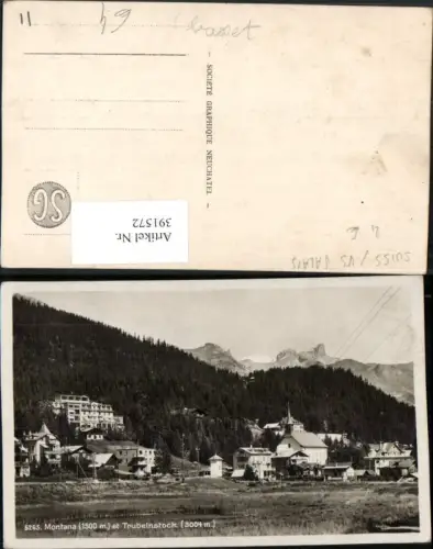 391572,Montana et Trubelnstock Teilansicht Bergkulisse Kt Wallis