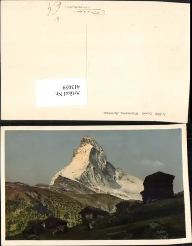 413059,Zermatt Winkelmatten Matterhorn Bergkulisse Kt Wallis