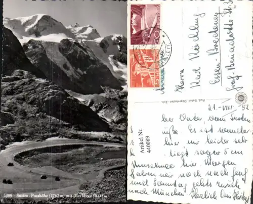 440089,Susten Passhöhe m. Tierberge Bergkulisse Kt Wallis