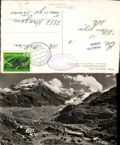 440098,Sustenstraße Hotel Steingletscher Bergkulisse Kt Wallis
