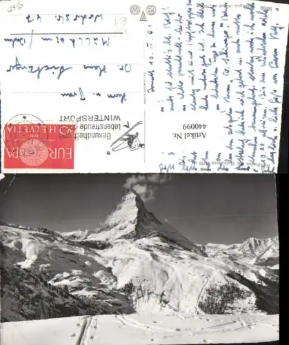 440099,Riffelboden m. Matterhorn b. Zermatt Bergkulisse Kt Wallis