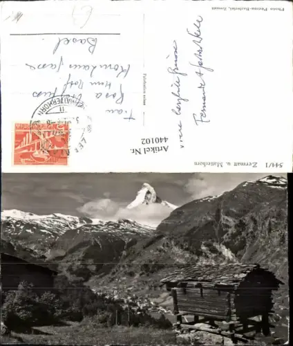 440102,Zermatt Totale m. Matterhorn Bergkulisse Kt Wallis