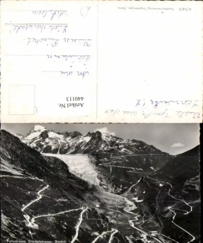 440113,Furkastraße Grimselstraße Gletsch Bergkulisse Kt Wallis