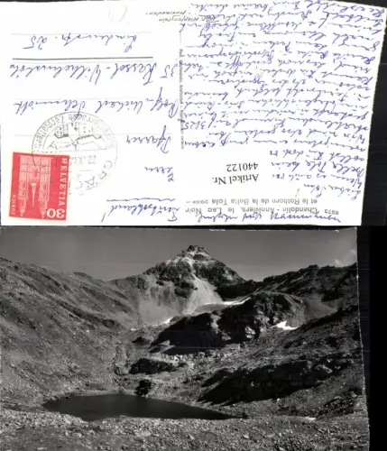 440122,Chandolin Anniviers le Lac Noir et le Rothorn See Bergkulisse Kt Wallis
