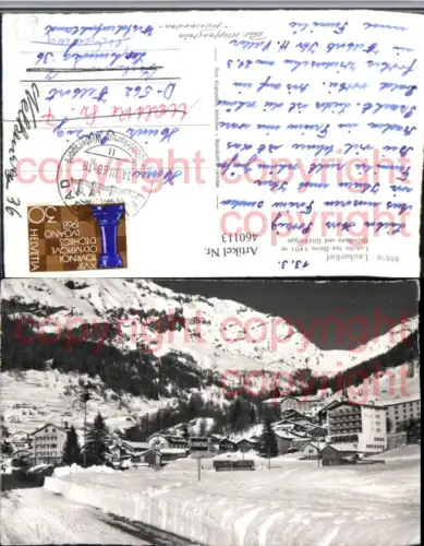 460113,Leukerbad Teilansicht m. Balmhorn Winterbild Kt Wallis