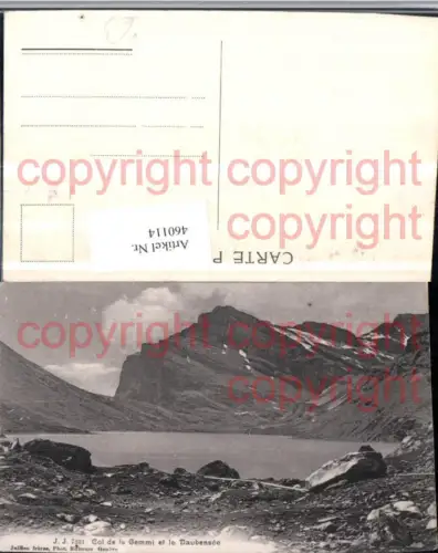 460114,Col de la Gemmi et Daubensee See Bergkulisse Kt Wallis