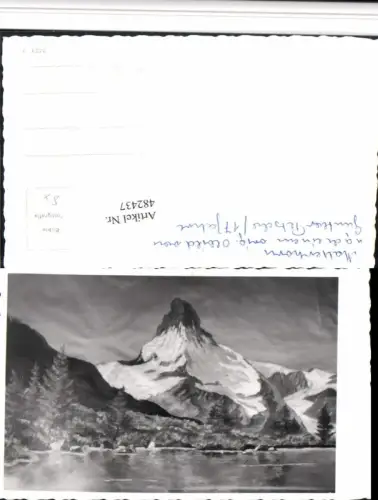 482437,Künstler AK Günther Petsche Matterhorn b. Zermatt Bergkulisse Kt Wallis