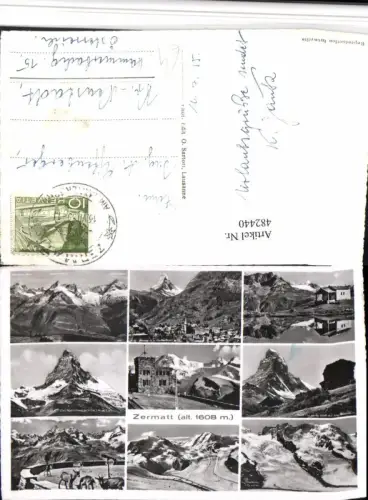 482440,Zermatt Totale Matterhorn Bergkulissen Mehrbildkarte Kt Wallis