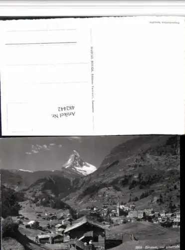 482442,Zermatt Vue generale Totale m. Matterhorn Kt Wallis