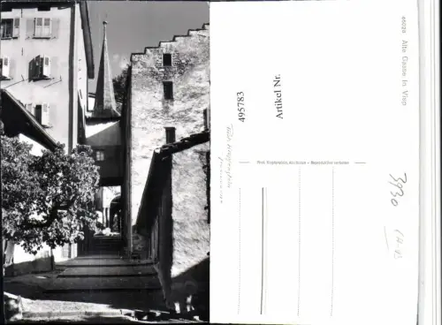 495783,Visp Alte Gasse Motiv Kt Wallis