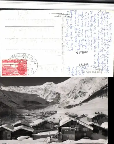 495785,Saas-Fee Alphubel Totale Bergkulisse Winterbild Kt Wallis