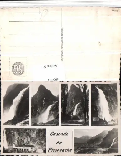 495801,Pissevache Cascade Wasserfall Mehrbildkarte Kt Wallis