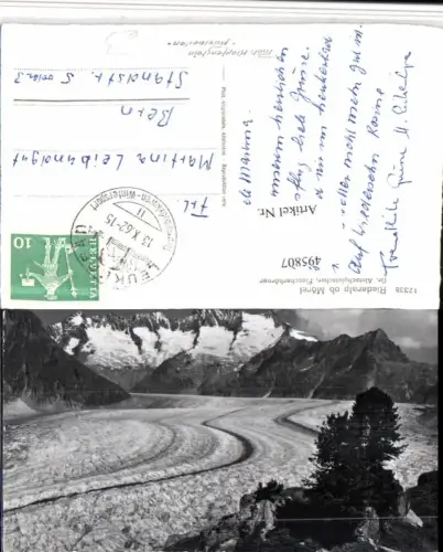 495807,Riederalp ob Mörel Aletschgletscher Bergkulisse Kt Wallis