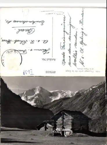 495810,Paysage pres de la Sage et Pigne Arolla Bergkulisse Kt Wallis