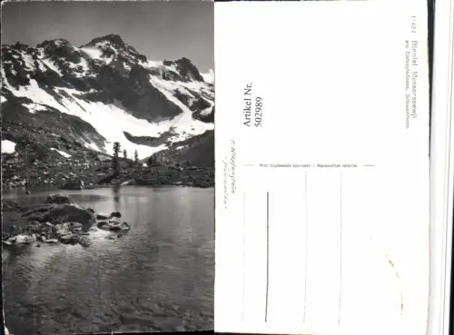502989,Binnlal Messerseewji am Geisspfadpass Bergkulisse Kt Wallis