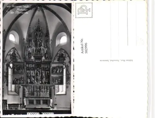 502996,Münster Pfarrkirche Kirche Hochaltar Kt Wallis