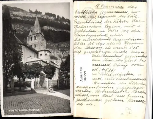 502999,St. Maurice Abbaye Kirche Kt Wallis