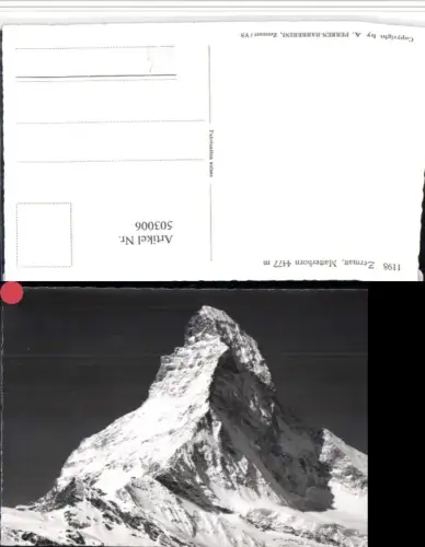 503006,Zermatt Matterhorn Gipfel Kt Wallis