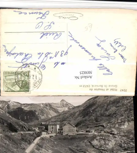 503025,Hotel et Hospice du Grand St. Bernard Bergkulisse Kt Wallis