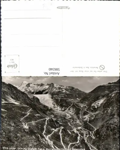 586340,Foto Ak Blick geg. Grimsel Gletsch Furka Rhonegletscher u. Galenstock Switzerland
