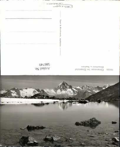 586749,Foto Ak Ginanzsee i. Ginanztal Bietschhorn u. Nesthorn Zeneggen Switzerland
