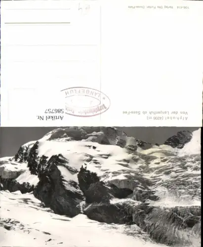 586757,Foto Ak Alphubel v. d. Langenfluh ob Saas Fee Switzerland