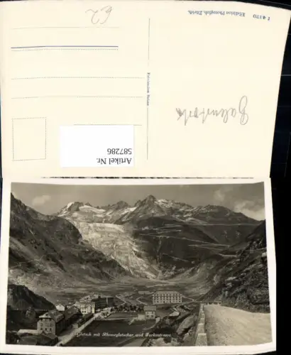 587286,Gletsch m. Rhonegletscher u. Furkastrasse Switzerland