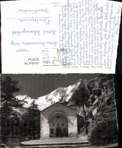 619734,Foto Ak Saas-Fee Maria z. Hohen Stiege Alphubel Täschhorn Dom
