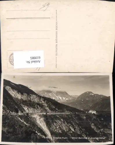 619985,Foto Ak Simplon Wallis Simplon Kulm Hotel Bellevue et Josefsgallerie