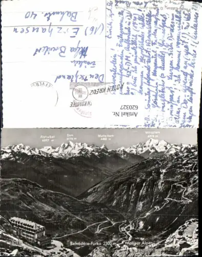 620327,Foto Ak Furka Hotel Belvedere Walliser Alpen Obergoms