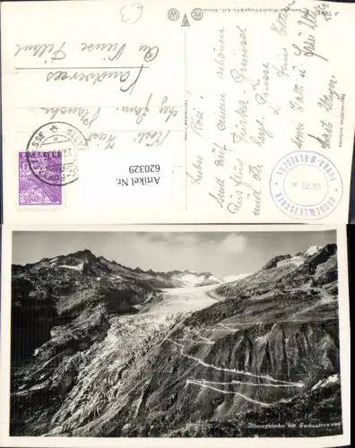 620329,Rhonegletscher m. Furkastrasse Obergoms