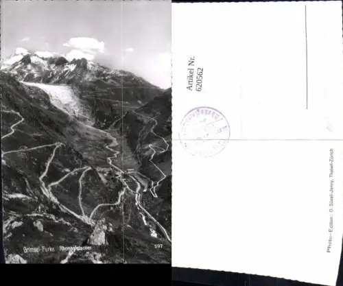 620562,Foto Ak Grimsel-Furka Rhonegletscher Gletsch Obergoms