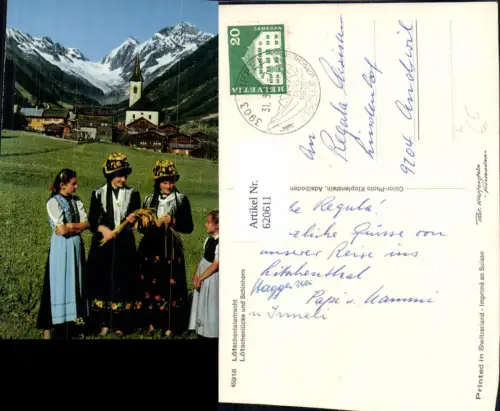 620611,Kippel lertracht Lötschenlücke u. Schinhorn Tracht