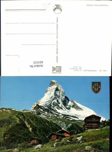621515,Zermatt Matterhorn Switzerland Le Cervin Prägekreuz Wappen