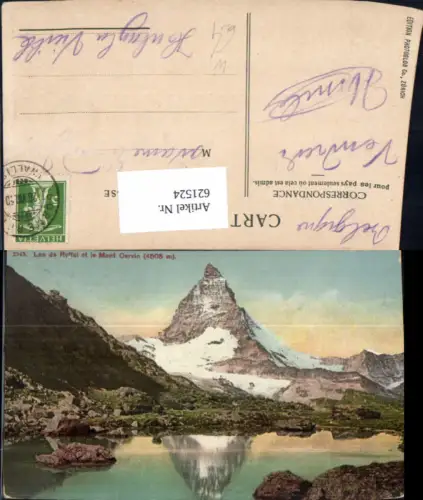 621524,Zermatt Lao de Ryffel et le Mont Cervin Matterhorn