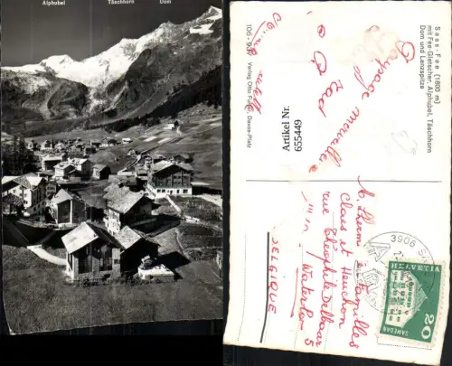655449,Saas-Fee Fee-Gletscher Alphubel Täschhorn