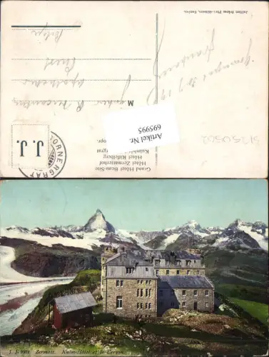 695995 Zermatt m. Matterhorn Kulm Hotel Cervin Wallis