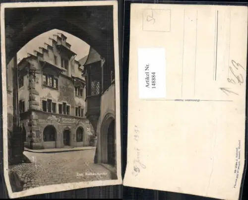 148884,Zug Rathausstrasse Strassenansicht 1940