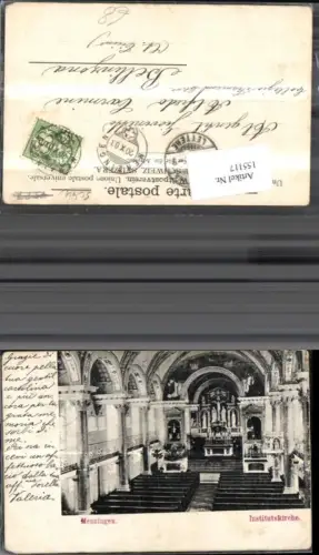 155117,Menzingen Institutskirche Innenansicht 1903 Kt Zug