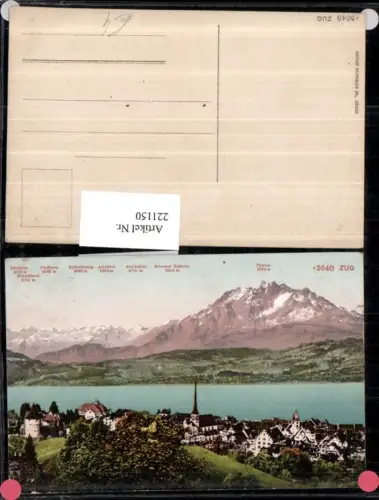 221150,Zug Teilansicht m. Alpen Pilatus Faulhorn Rötihorn Simelihorn Arnifirst