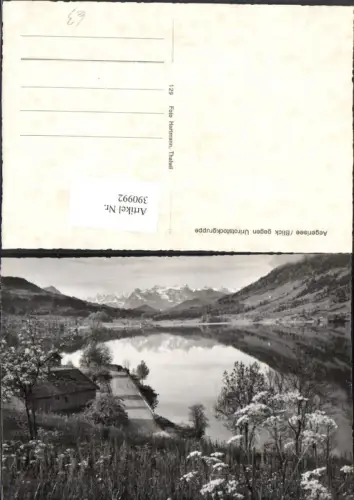 390992,Aegerisee Ägerisee See geg. Urirotstockgruppe Bergkulisse Kt Zug