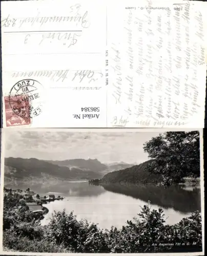586384,Foto Ak Am Aegerisee Ägerisee Oberägeri Switzerland