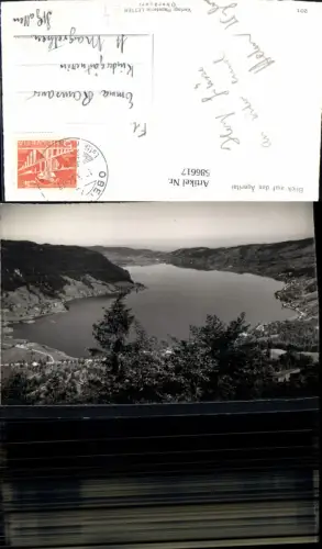 586617,Foto Ak Blick a. Ägerital Oberägeri Switzerland