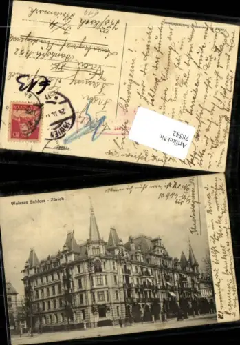 78542,Zürich weißes Schloss Detailansicht Kt Zürich