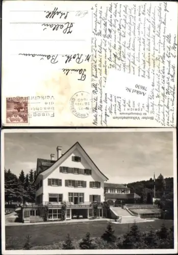 78630,Foto AK Bircher Volkssanatorium Detailansicht Zürich Kt Zürich