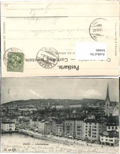 84480,Zürich Limmatquai Partie 1904