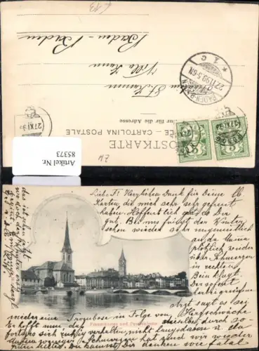 85373, Fraumünster und Peterskriche Litho