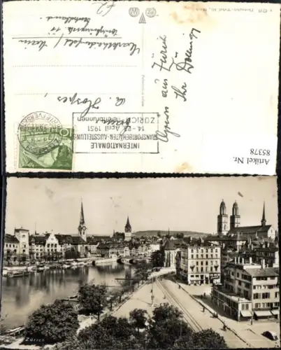 85378, Zürich Stadtansicht mit Fluß