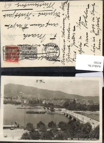 85381, Zürich Qualbrücke und Uetliberg